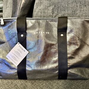 Coach Silver Tote Bag